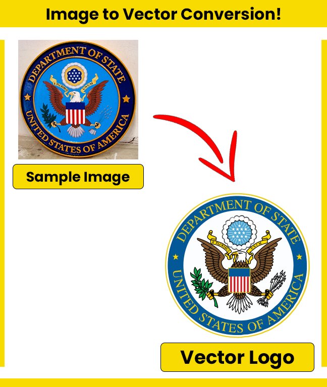 image to vector conversion 03 Logo vector conversion showing a clear, scalable vector design