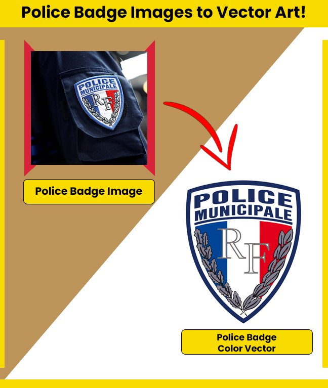 police badge image to vector 03 police badge image to vector 03